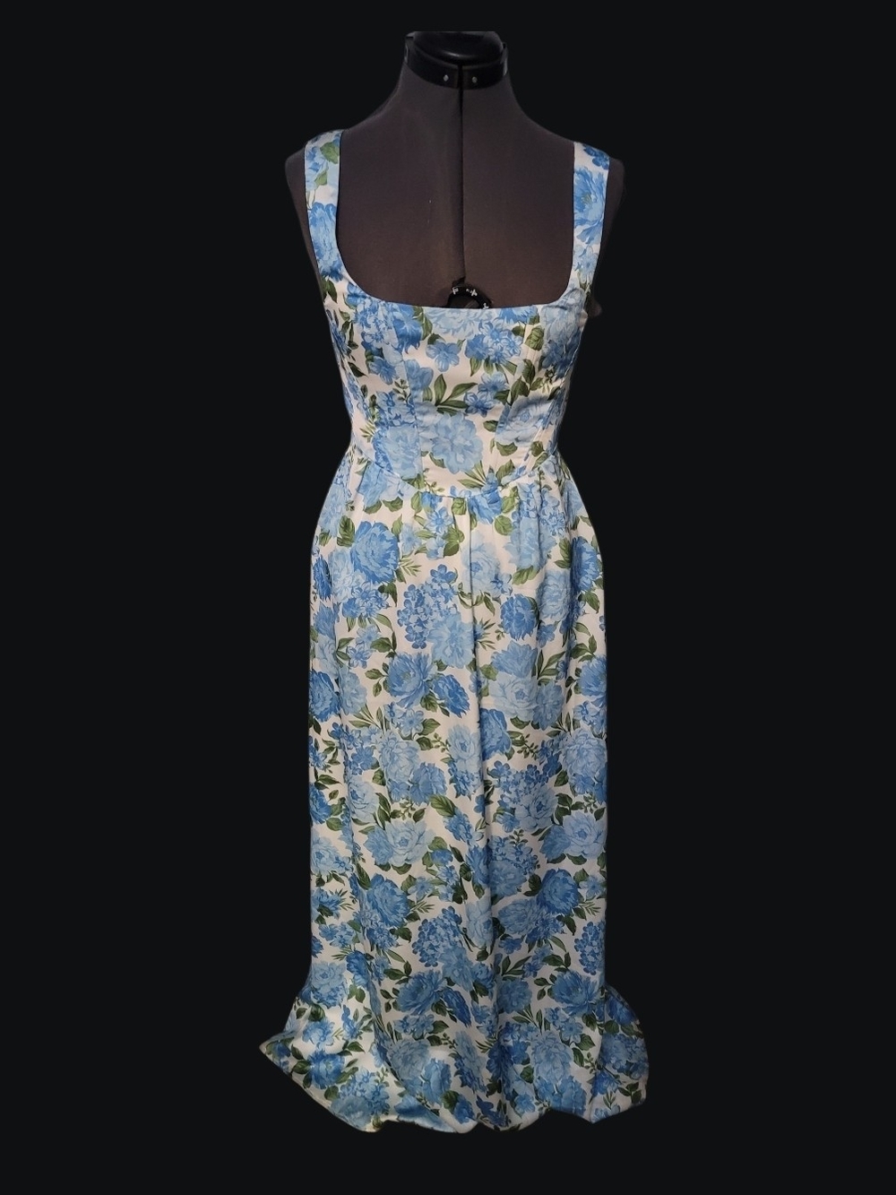 Show Me Your MuMu Blue Floral Maxi Dress